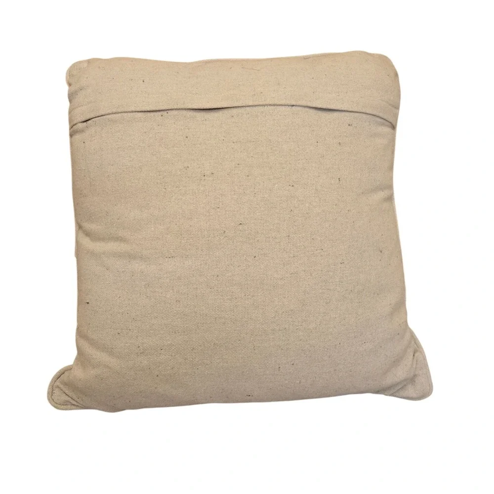 Gone Fishin Throw Pillow Screen Print Recycled Cotton Canvas